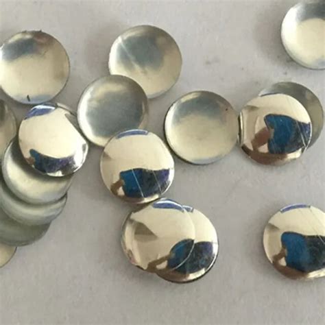 Pcs Mm Round Silver Flat Back Studs Hotfix Iron On Glue Flatback