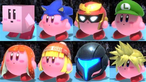 Super Smash Bros Ultimate All Kirby Hats And Powers All Dlc Included