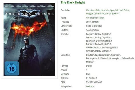 The Dark Knight Dvd Kaufen Auf Ricardo