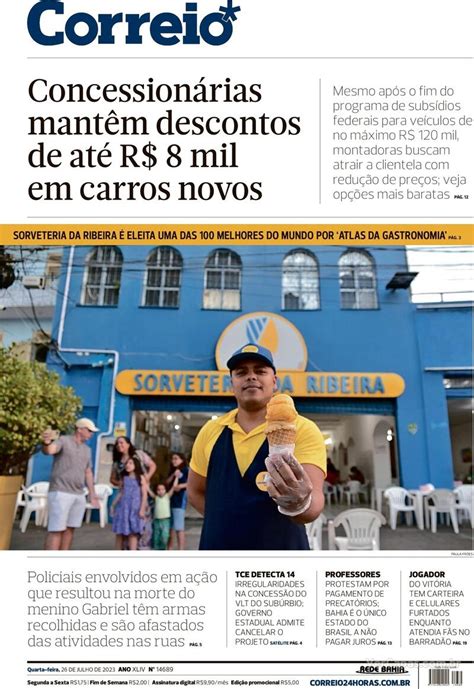 Capa Correio Segunda 22 De Julho De 2019