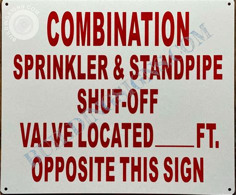 COMBINATION SPRINKLER AND STANDPIPE SHUT-OFF VALVE LOCATED _ FEET ...