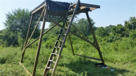 Start To My 8x8 Elevated Deer Blind Deer Hunting Stands Deer Hunting