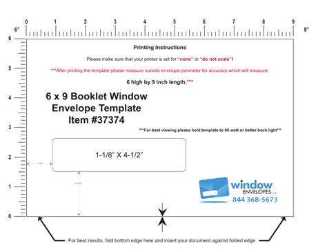 6x9 Booklet Window Envelope Template Download Printable PDF ...