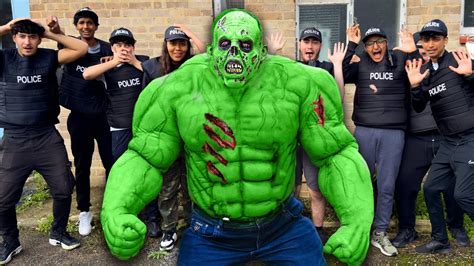 Zombie Hulk VS Cops Hide And Seek YouTube