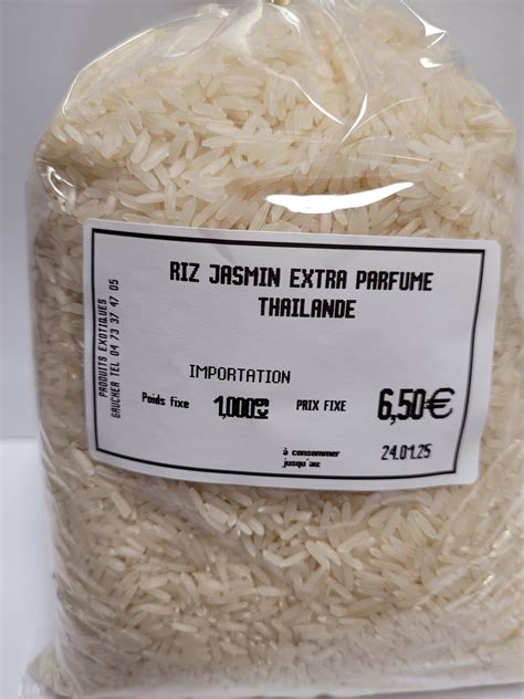 Riz Jasmin Extra Parfume ThaÏlande Epicerie Gaucher