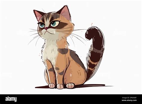 Gato De Cuerpo Completo Personaje De Dibujos Animados Ilustraci N