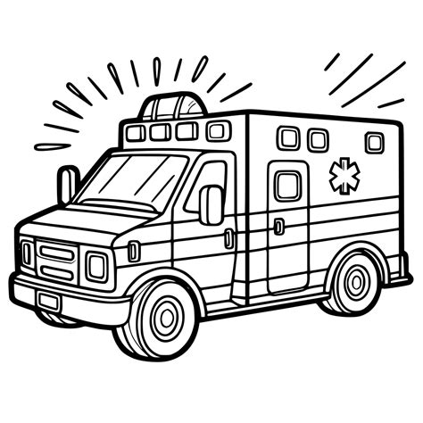 Coloriage Ambulance à imprimer gratuit MonColoriage fr