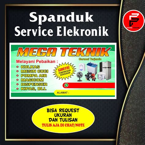 Contoh Spanduk Servis Elektronik Brosur Dan Spanduk Gambaran Images