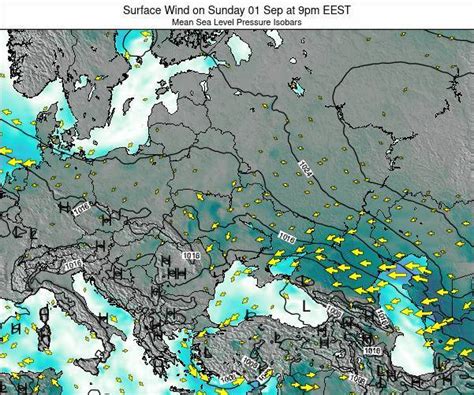 Ukraine Surface Wind On Tuesday 14 Jan At 2pm Eet