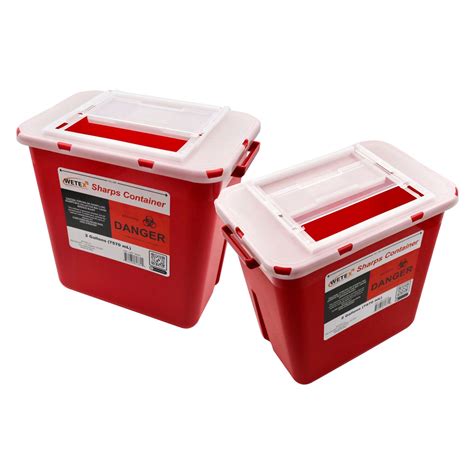 24 Sharps Container 2 3 Gallon Biohazard Needle Disposal Red 30083