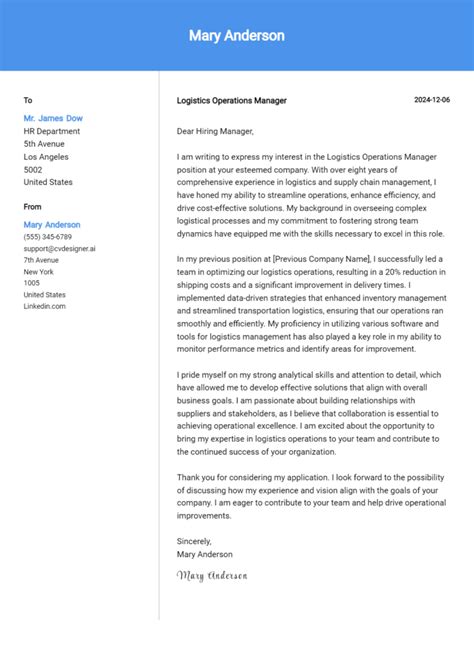 20 Field Operations Manager Cover Letter Examples And Templates For