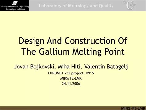 PPT - Design And Construction Of The Gallium Melting Point PowerPoint ...