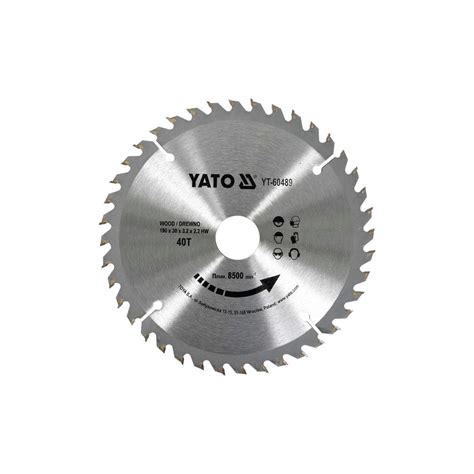 Disc circular pentru lemn 190 x 30 x 3 2 mm 40 dinți Yato YT 60489