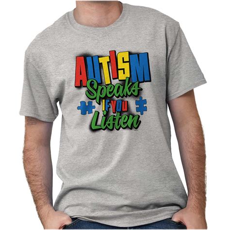 Autism Speaks If You Listen Autistic Awareness Charity T Shirt Tee Ebay