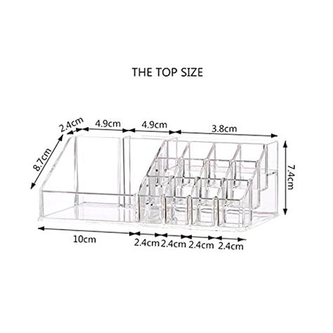 Sooyee Acrylic Cosmetic Display Cases 6 Tiers 7 Drawers 16 Grid