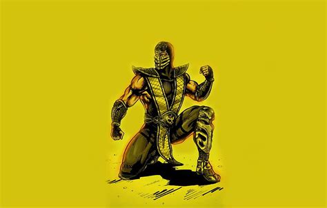 Yellow Scorpio Ninja Scorpion Mortal Kombat Ninja For Section