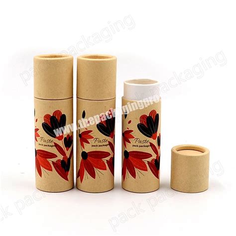 100 Eco Friendly Kraft Paper Tube Container Lip Balm Packing Paper Tube