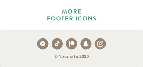 More Footer Icons - Updates - Strikingly