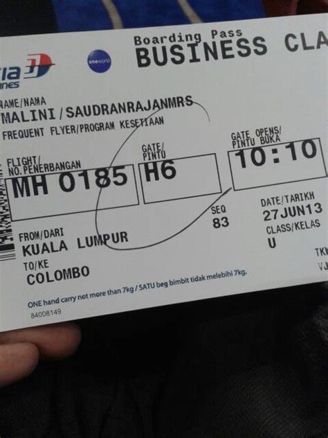 Malaysia Airlines Cheap Ticket - Walang Merah