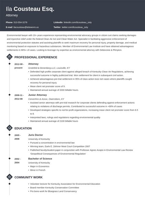 Law Legal Resume Template Examples Guide Tips