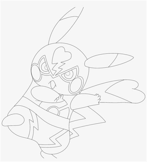 Pikachu Libre Coloring Page Adult Pokemon Go Flying Drawing 849x900