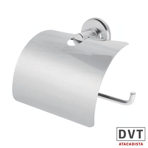 PORTA PAPEL HIG C TAMPA INOX STER CLARA INOX 1702 DVT ATACADISTA