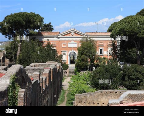 Museum Building, Ostia Antica, Rome, Lazio, Italy, Europe Stock Photo ...