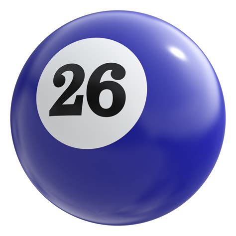 26 number 3d ball blue 36307344 PNG