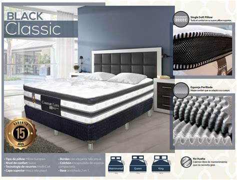 Black Classic Camas Comfort Life El Ahorron De Distribuidora Gabriela