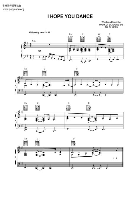 Lee Ann Womack I Hope You Dance Sheet Music Pdf Free Score Download ★