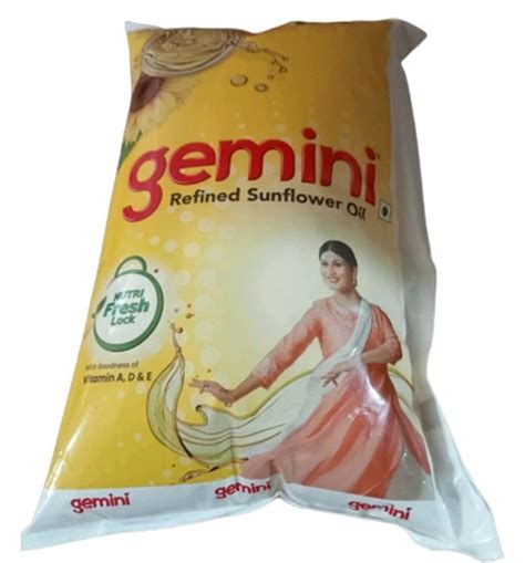 Vitamin A Gemini Refined Sunflower Oil Packaging Type Packet