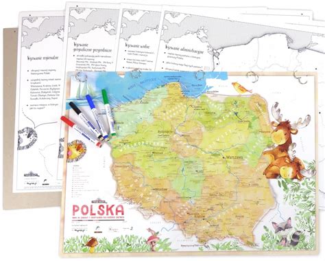 Edukacyjna Mapa Polski Dla Dzieci Karty Wicze