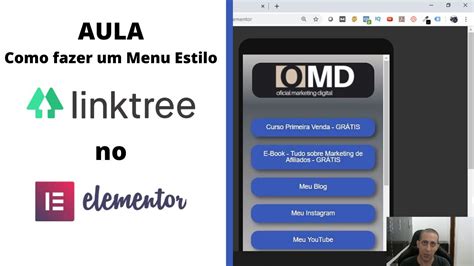 AULA Como Fazer Um Menu Estilo LinkTree Linktr Ee No Elementor