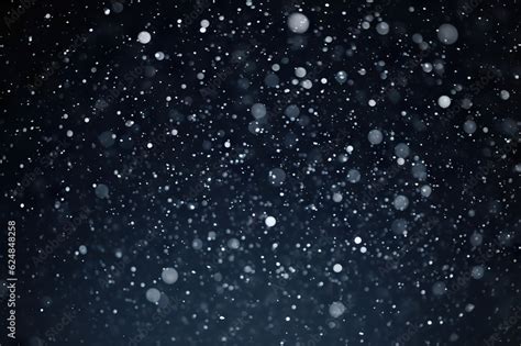 Snow Falling from the Night Sky - Enchanting Winter Wonderland Scene ...