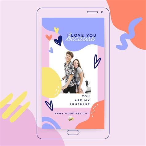 Free Vector Valentines Day Instagram Story Template