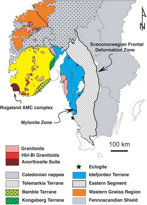 A Simplified Tectonic Map Of The Sveconorwegian Province Of Southern