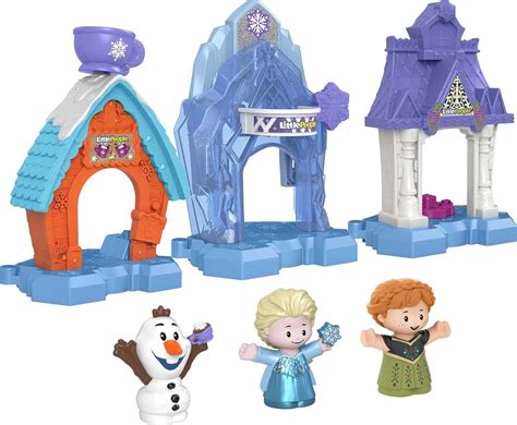 Disney Frozen Snowflake Village Set by Fisher-Price Little People, 3 ...