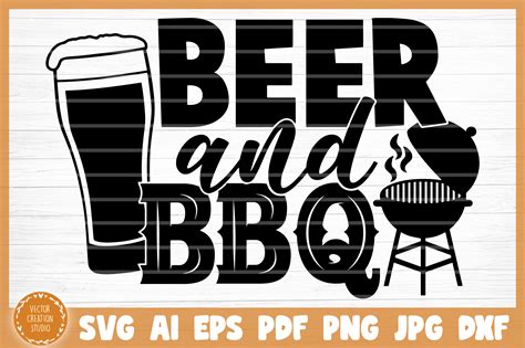 Beer And BBQ Grill SVG Cut File By VectorCreationStudio TheHungryJPEG