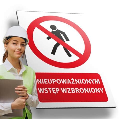 Tablica PVC 20x30 cm NIEUPOWAŻNIONYM WSTĘP WZBRONIONY UNI DRUKarnia