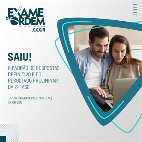 XXXIII Exame de Ordem confira o resultado preliminar da 2ª fase OAB