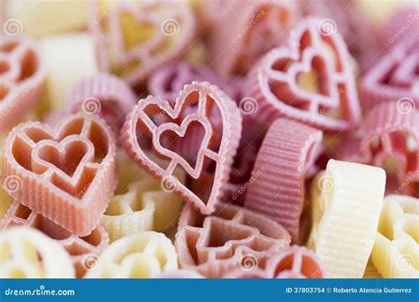 Heart shaped pasta stock photo. Image of dinner, background - 37803754