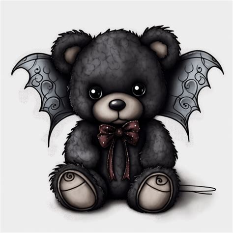 Cute Gothic Teddy Bear Clip Art Clip Art Library