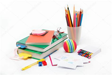 School Books And Pencils