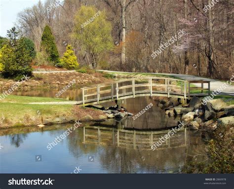 Wooden Bridge Over The Pond Stock Photo 2860978 Shutterstock