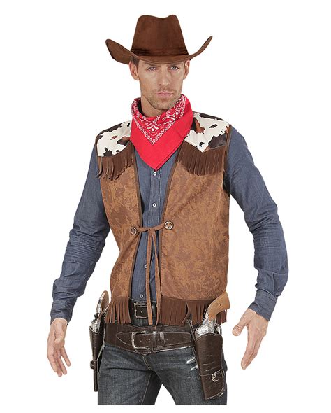 Cowboy Weste Wildleder Look F R Fasching Ordern Karneval Universe