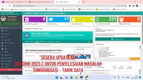 Cara Update Dapodik C Segera Update Untuk Menyelesaikan Masalah