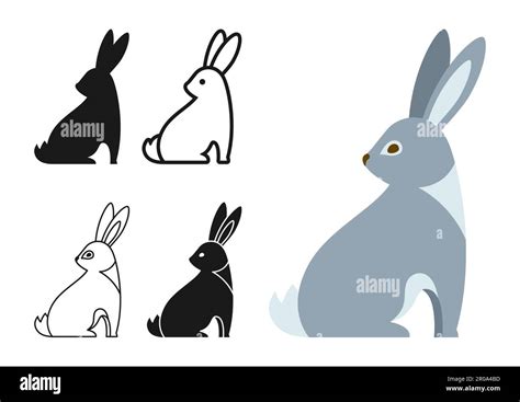 Sitting Hares Stock Vector Images Alamy