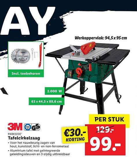 Tafelcirkelzaag Aanbieding Bij Lidl Folders Nl