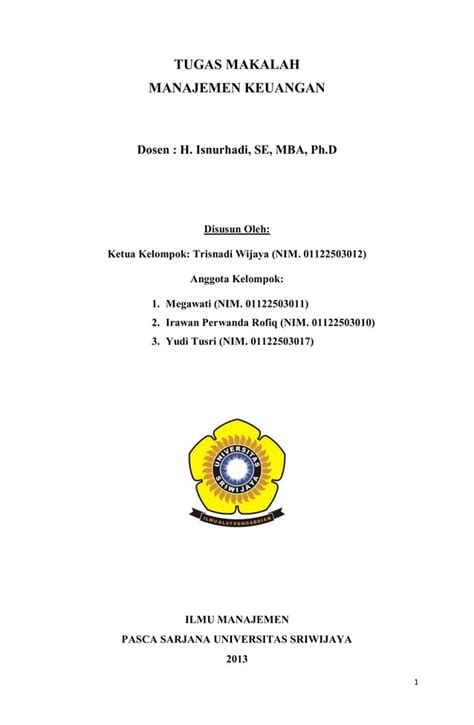 Pengaruh Struktur Modal Terhadap Nilai Perusahaan Pdf