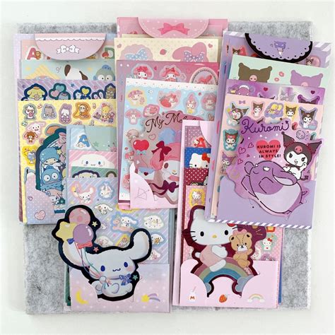 Sanrio Cute Japanese Sticker Set Cute Cartoon Kuromi My Melody